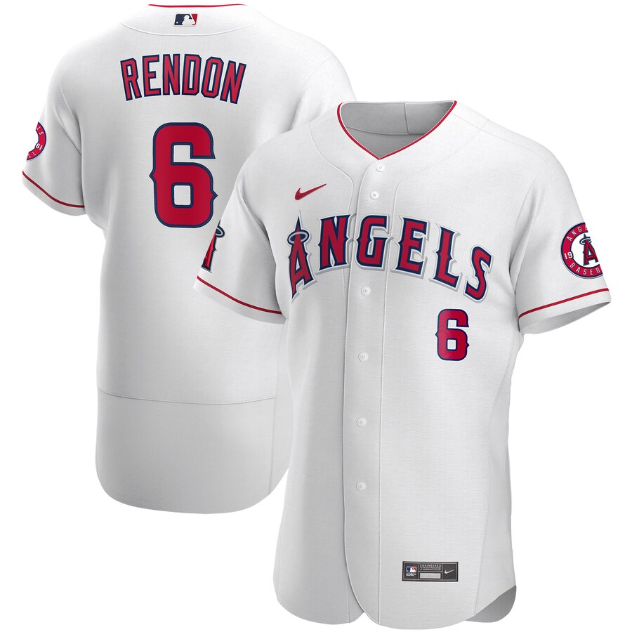 Los Angeles Angels #6 Anthony Rendon Men Nike White Authentic Player MLB Jersey